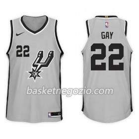 Canotte Uomo San Antonio Spurs Rudy Gay 22 Nike 2017-18 Grigio Swingman